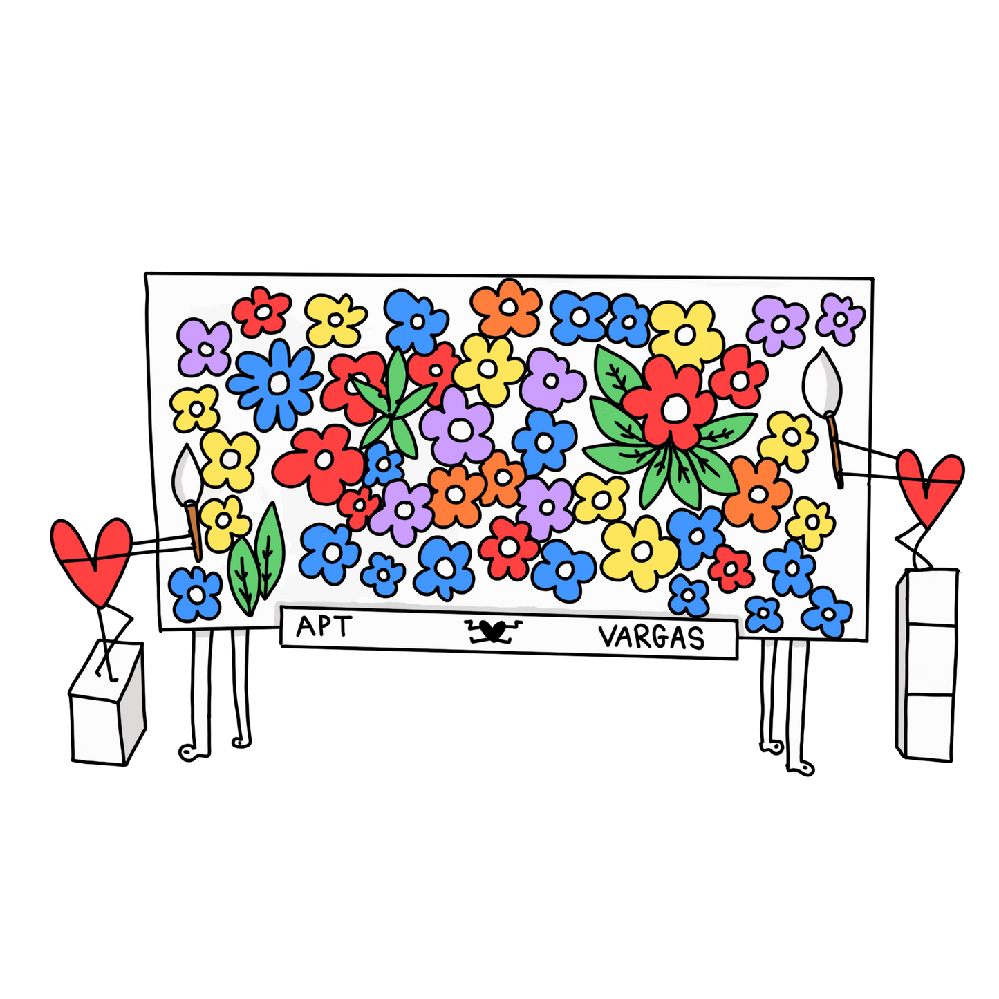 TEE TABLEAU FLEURI